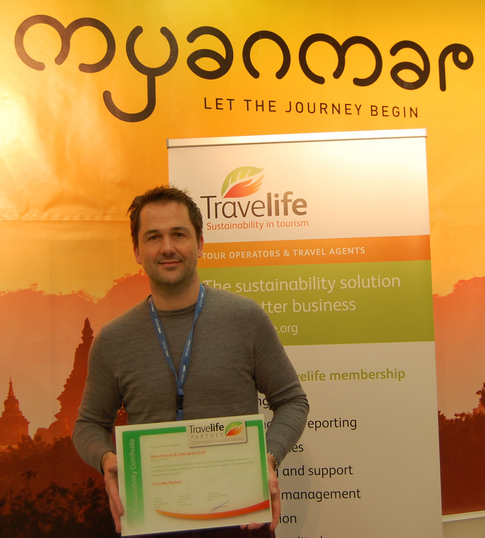 Mira Travels / Myanmar Experiences Center for Educational Travel received Travelife Partner Award at ITB Berlin 2018